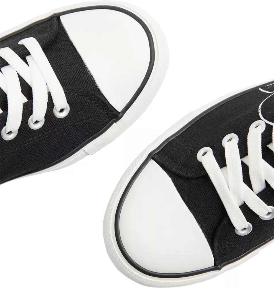 Black Printed Laced Sneakers, , large image number 6