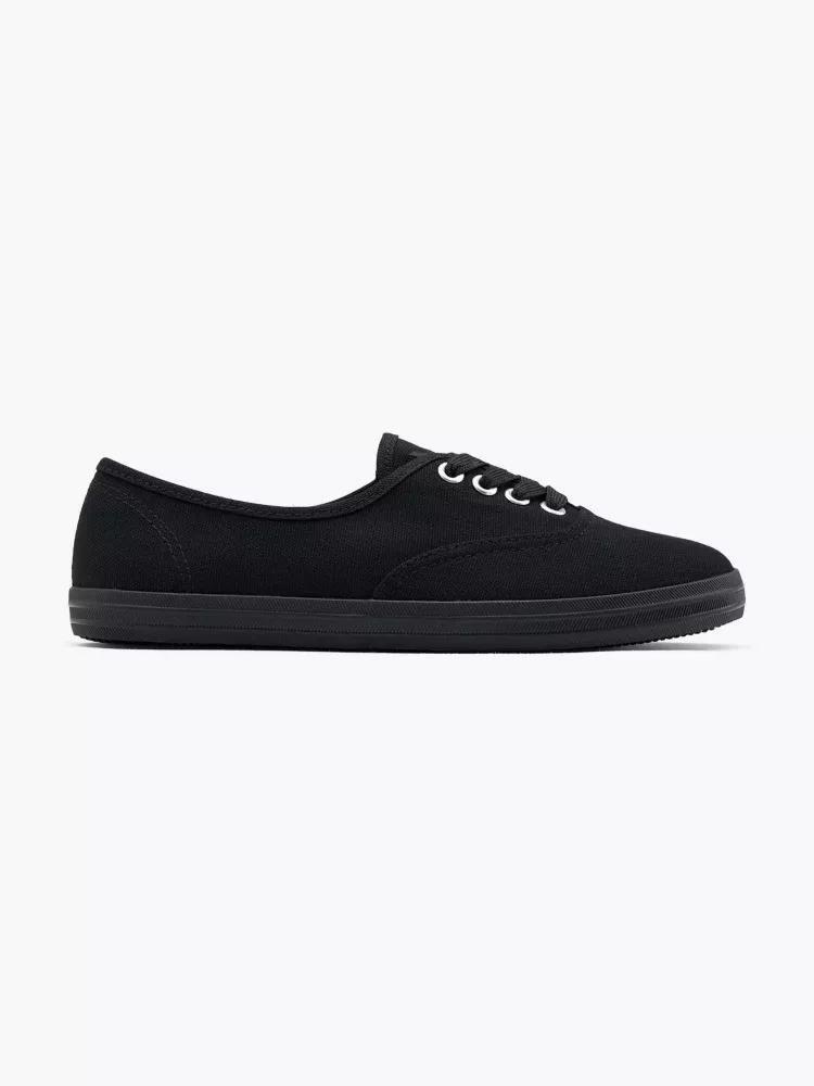 Black Laced Trainers, , large image number 0