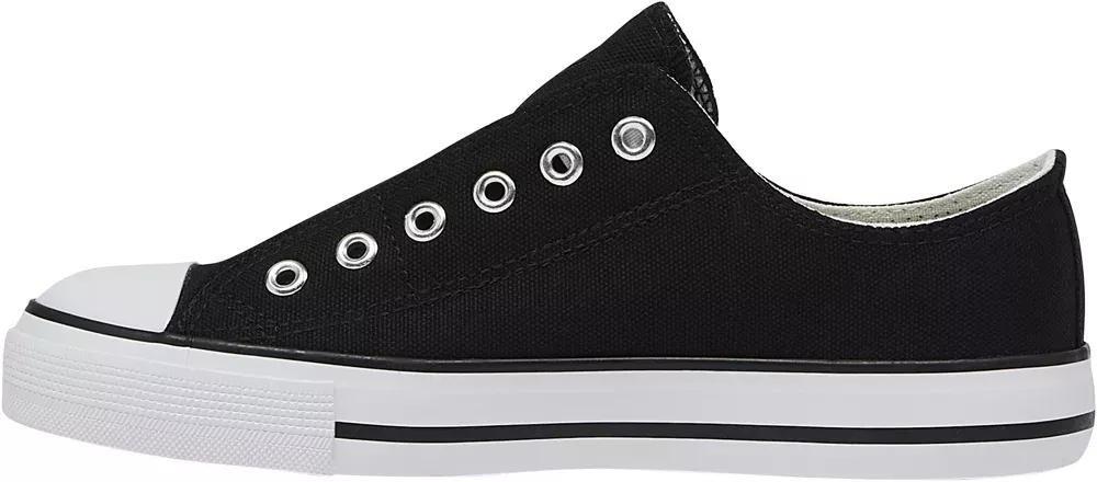 Black Lace-Up Canvas Shoes, , large image number 5