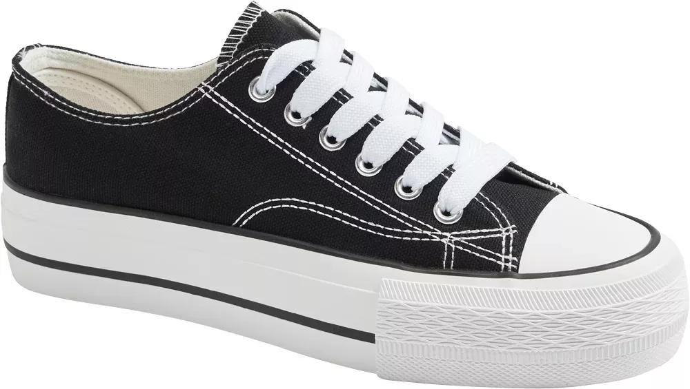 Black Cap Toe Sneakers, , large image number 1