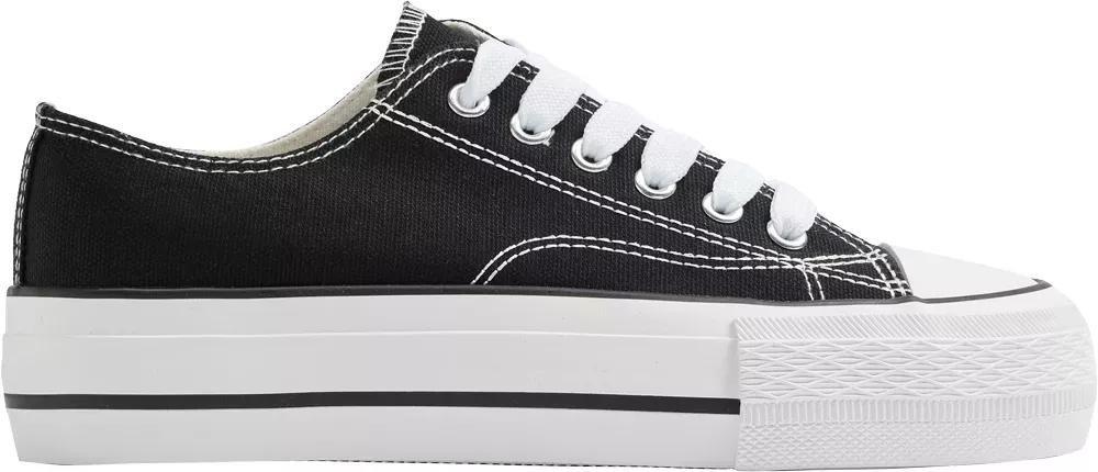 Black Cap Toe Sneakers, , large image number 2
