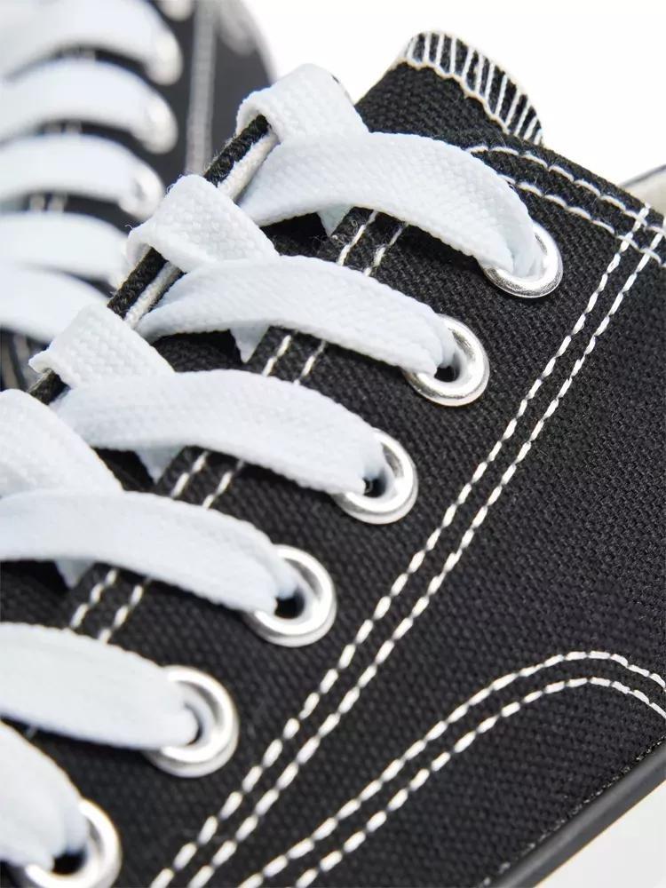 Black Cap Toe Sneakers, , large image number 6