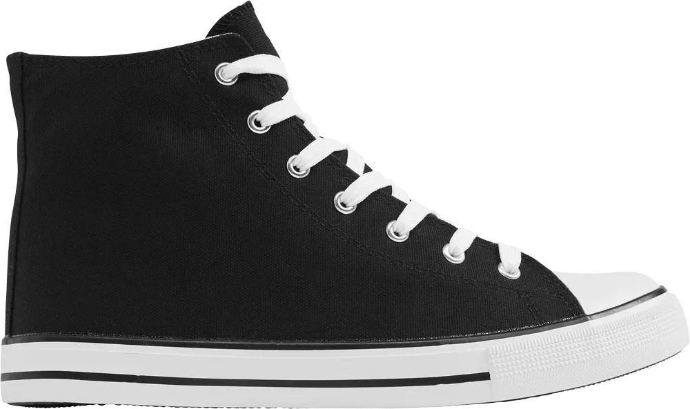 Black Cap Toe High Sneakers, , large image number 2