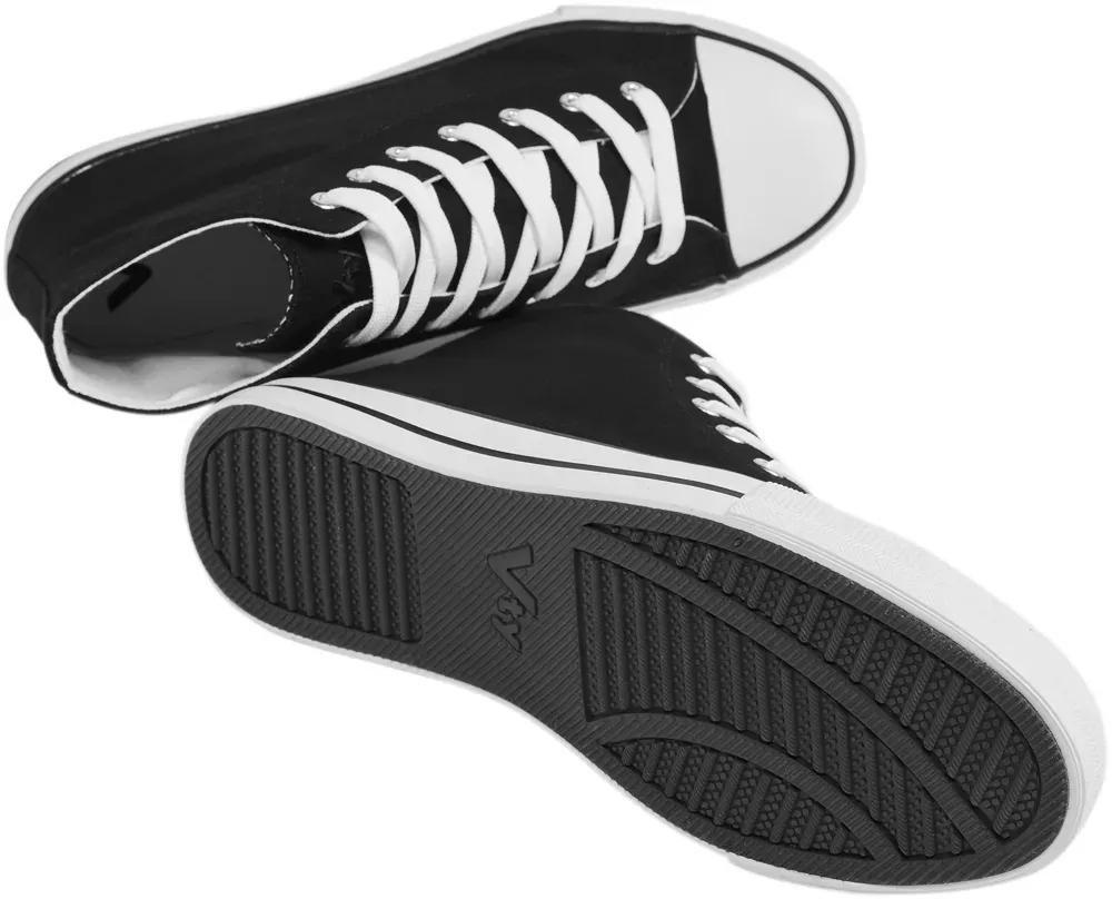 Black Cap Toe High Sneakers, , large image number 4
