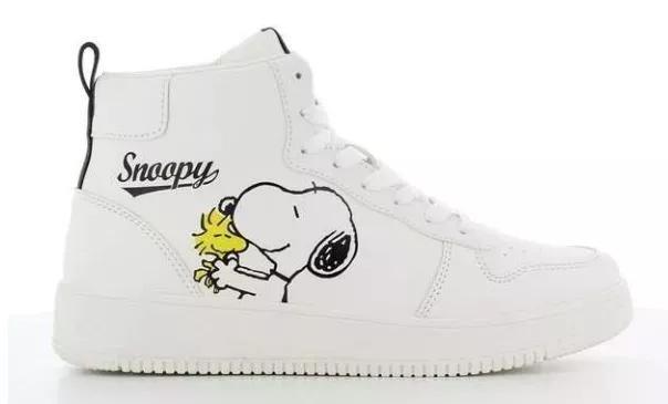 White Snoopy High-Top Sneakers, , large image number 1