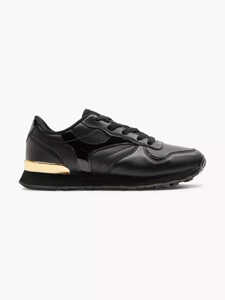Black Metallic Detail Sneakers, , large image number 0