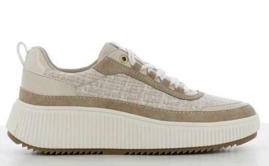 Beige Chunky Sneakers, , large image number 0