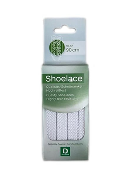 shoe laces - White Wide Shoe Lace