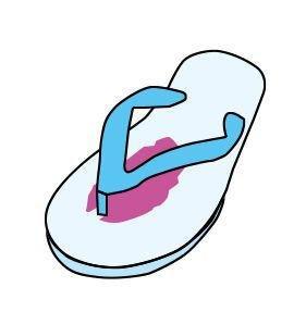 Sheer Flip Flop Cushion, No Color, large image number 2