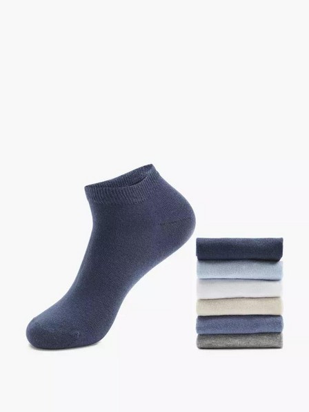 SOCKS - Multicolour Short Socks, Set Of 6