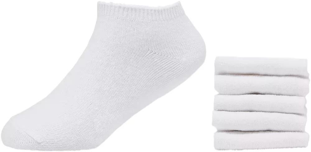 White Ankle Socks, Set Of 5, , large image number 1