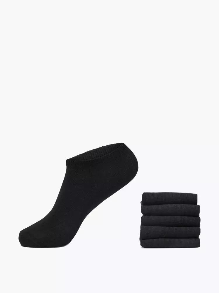 Black Ankle Socks, Set Of 5, , large image number 0