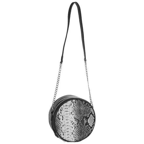 Grey Snake Print Shoulder Bag In A Round Shape, Women, , large image number 0