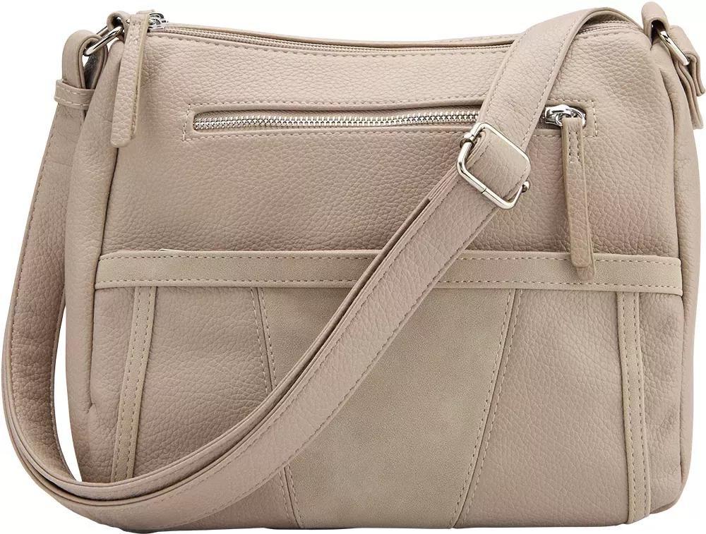 Beige Zippered Handbag, No Color, large image number 1
