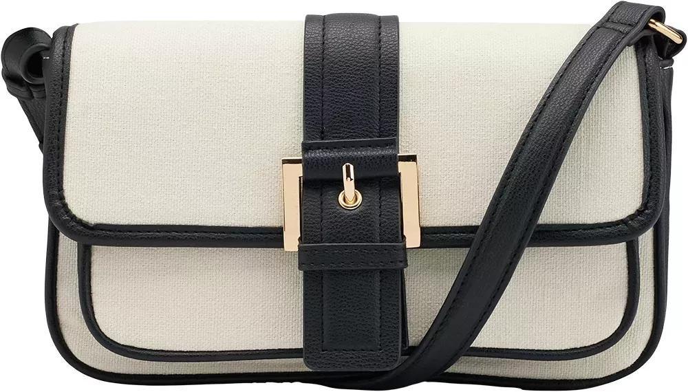 Beige Buckle Detail Handbag, No Color, large image number 1