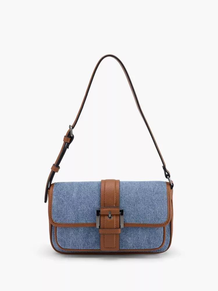 Blue Buckle Detail Handbag, No Color, large image number 0