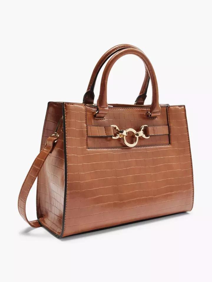 Brown Chain Detail Bag, No Color, large image number 0