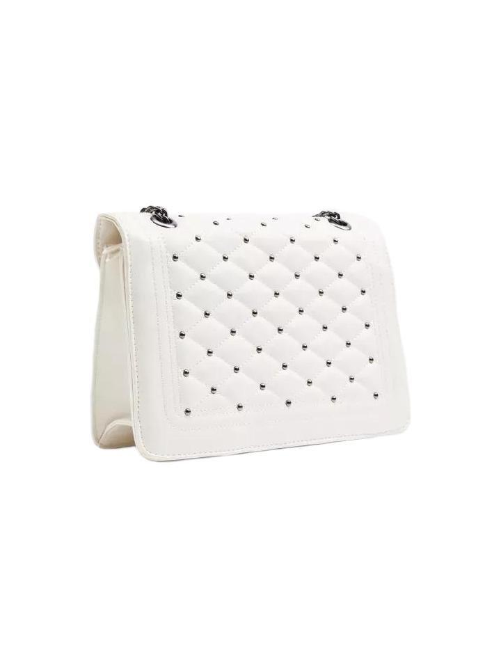 CTW - White Studded Quilted Cross Body Bag