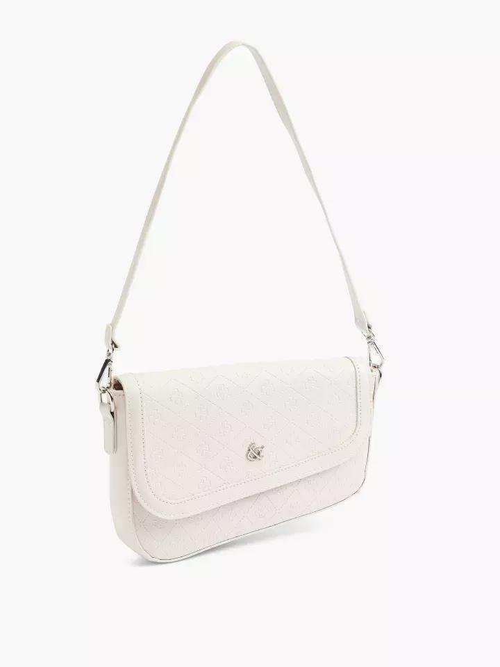 White Asymetric Purse, No Color, large image number 0