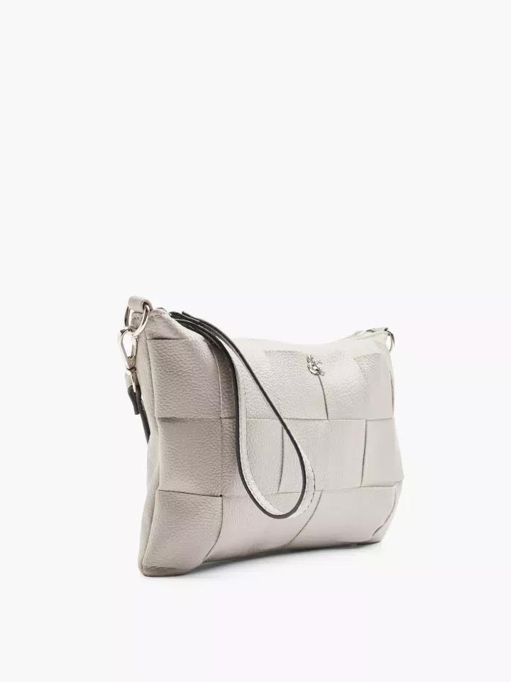 Grey Square Woven Bag, No Color, large image number 0