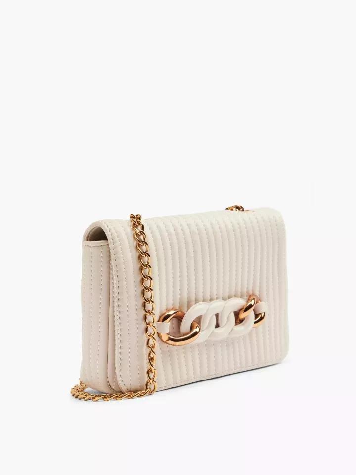 Beige Shoulder Bag, , medium
