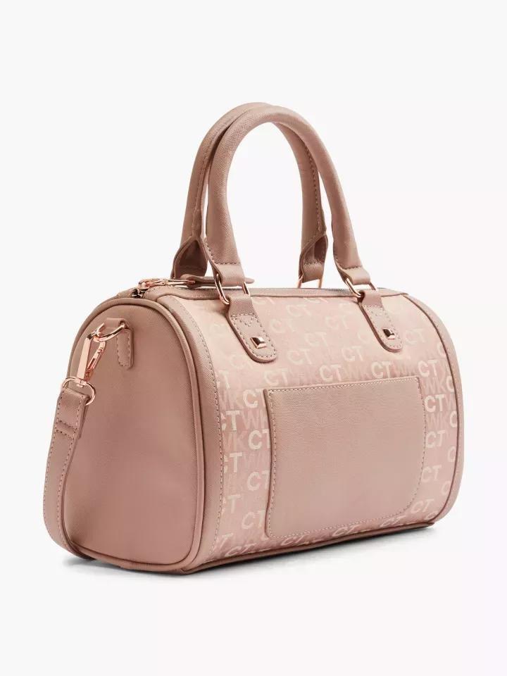 Pink Printed Handbag, No Color, large image number 0