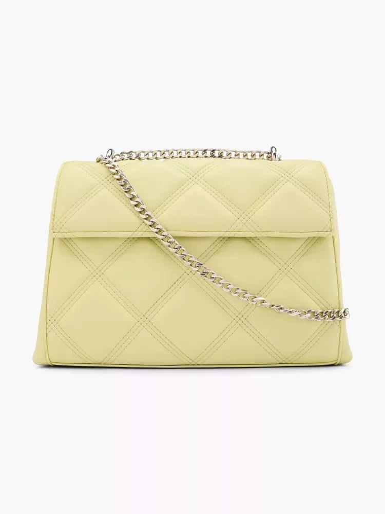 Yellow Embroidered Handbag, No Color, large image number 0