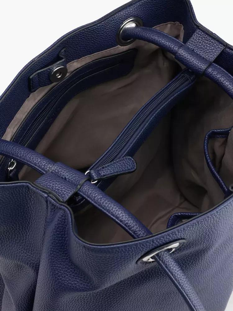 Navy Zipper Detail Handbag, No Color, large image number 3