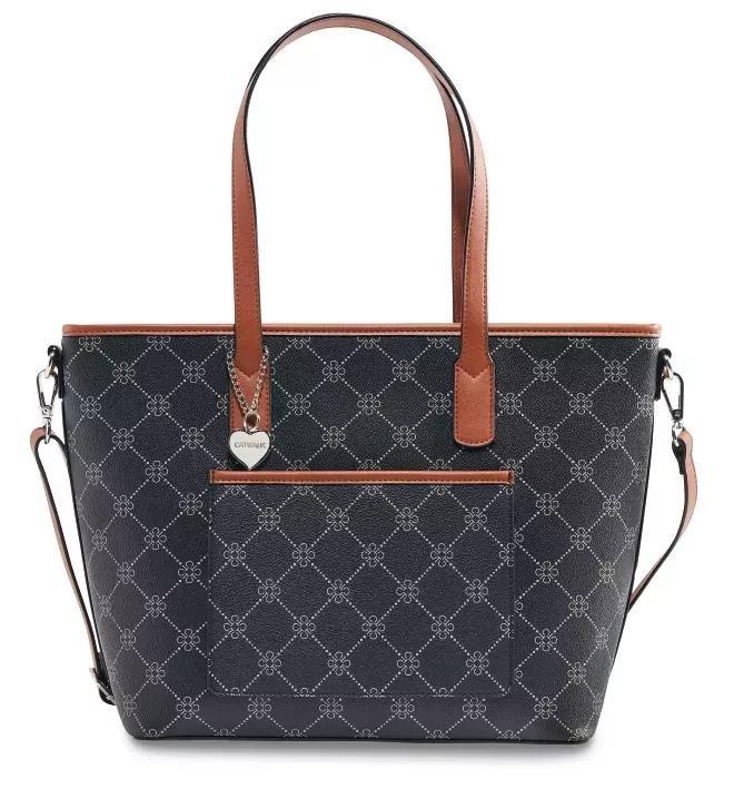 Multicolour Cognac Monogram Shoulder Bag, No Color, large image number 0