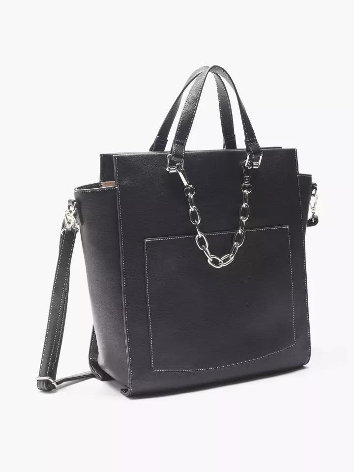 Black Shoulder Bag, No Color, large image number 0