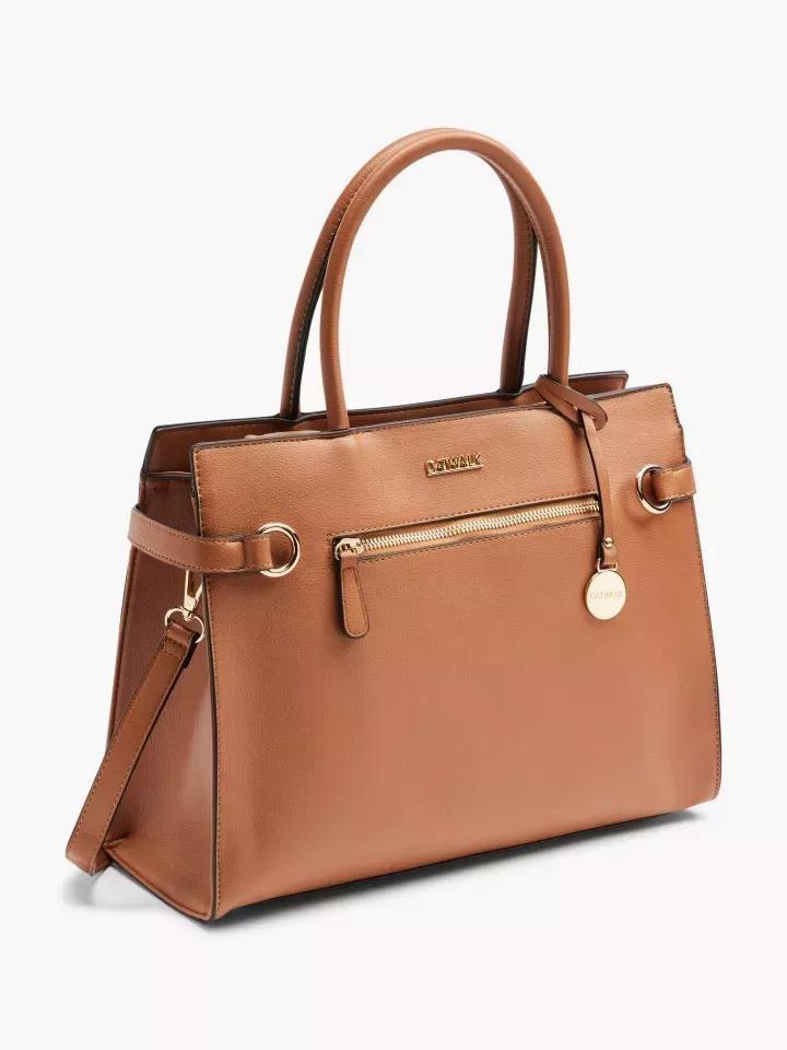 Beige Zippered Handbag, No Color, large image number 0