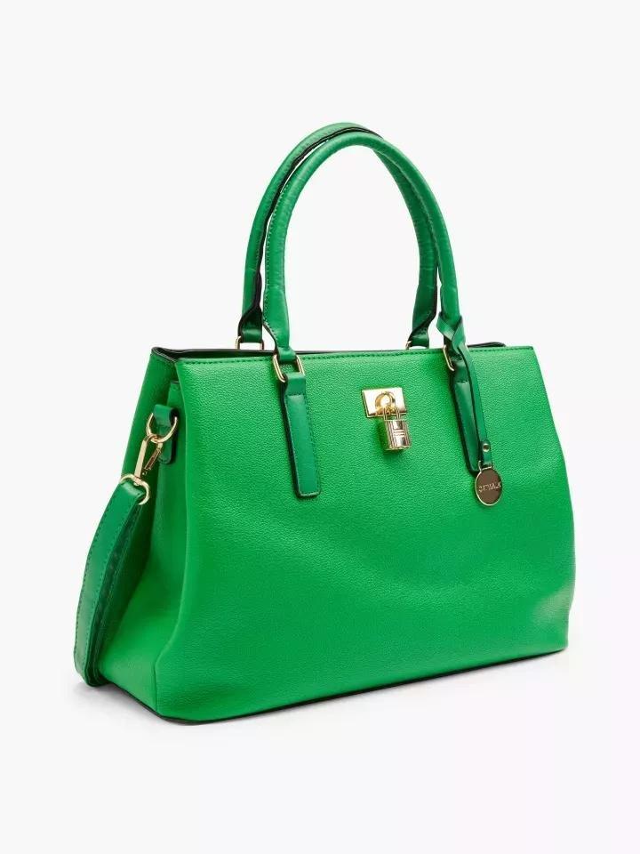 Emerald green leather handbag hotsell