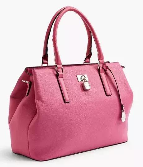 Pink Leather Handbag, No Color, large image number 0