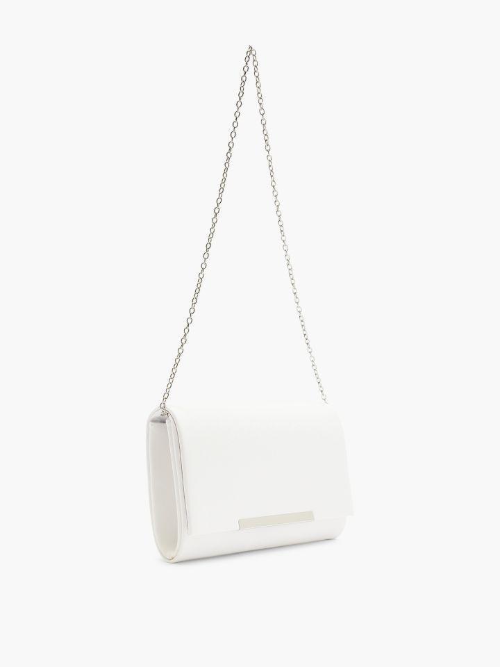 White Clutch Bag, No Color, large image number 0