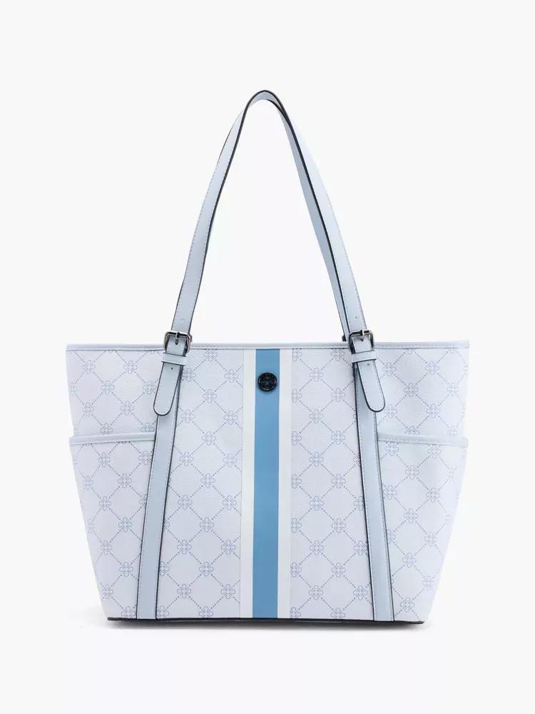 Blue Emroidery Detail Handbag, No Color, large image number 0