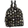 Cake Couture - حقيبة ظهر سوداء بطبعة قلوب ، للبنات