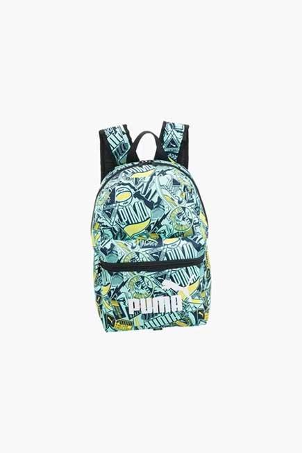 Green Backpack With Graffiti Prints, Kids Unisex, , large image number 0