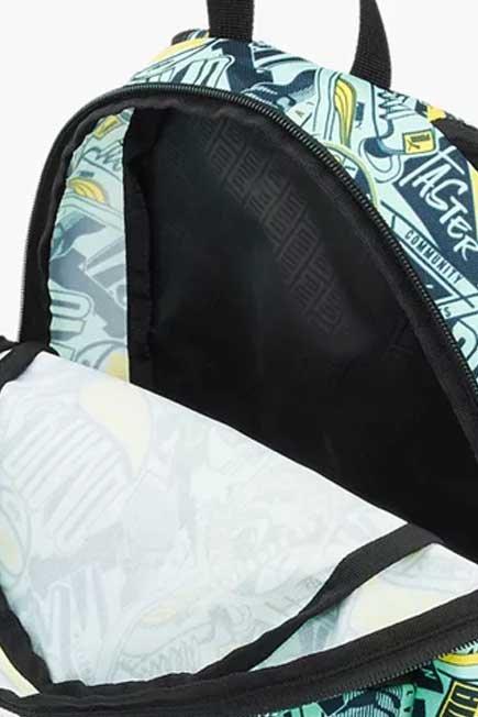 Green Backpack With Graffiti Prints, Kids Unisex, , large image number 3