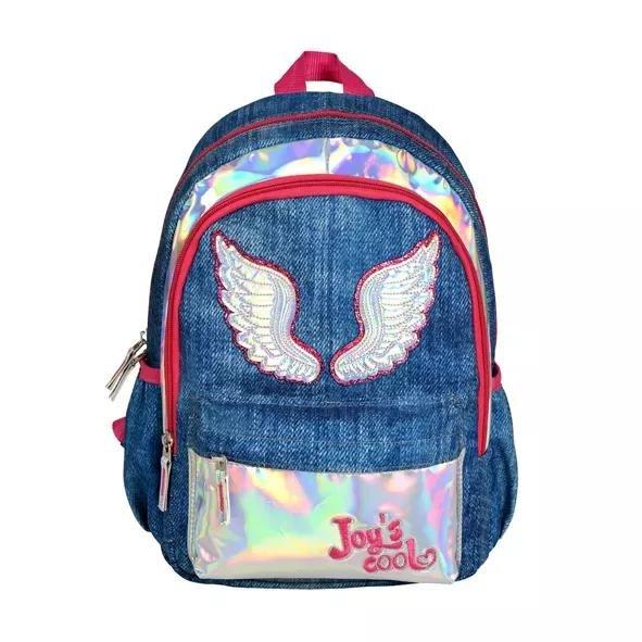 Blue Denim Backpack, Kids Girl, No Color, large image number 0