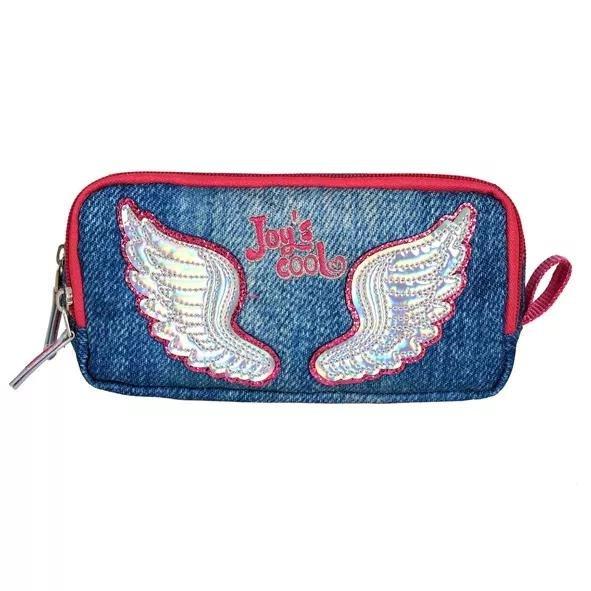 Blue Denim Pouch, Kids Girl, No Color, large image number 0