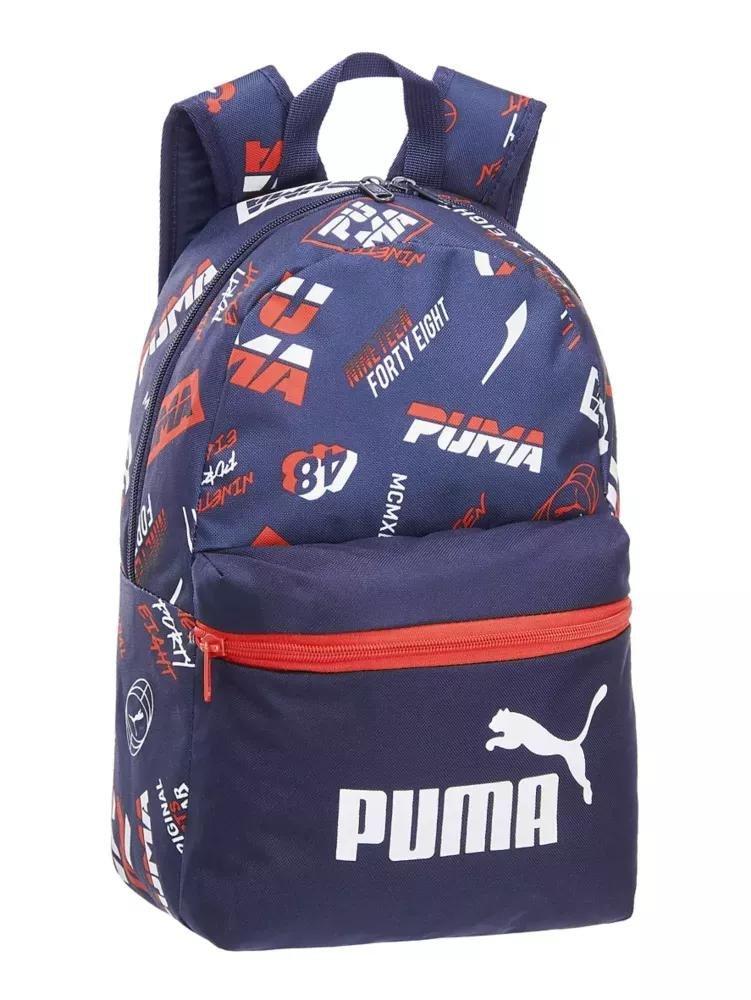 Blue Printed Backpack, , large image number 1