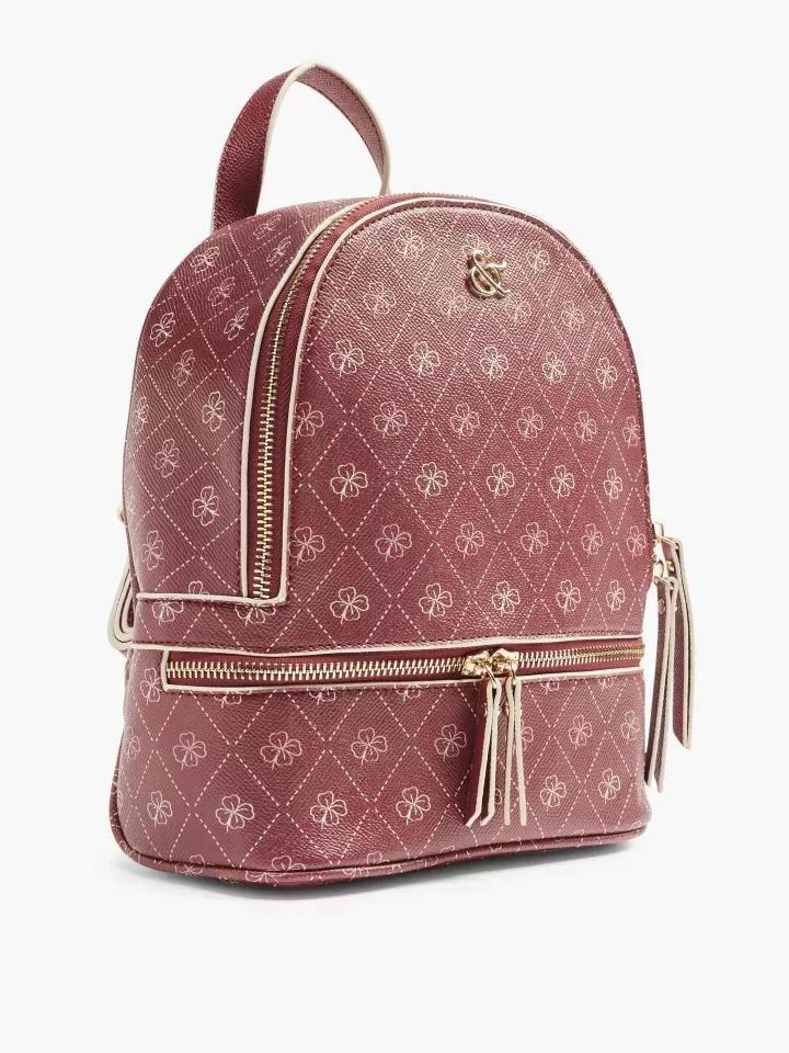 Berry Printed Bagpack, No Color, large image number 0