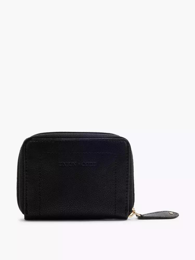 Black Studded Wallet, No Color, large image number 0