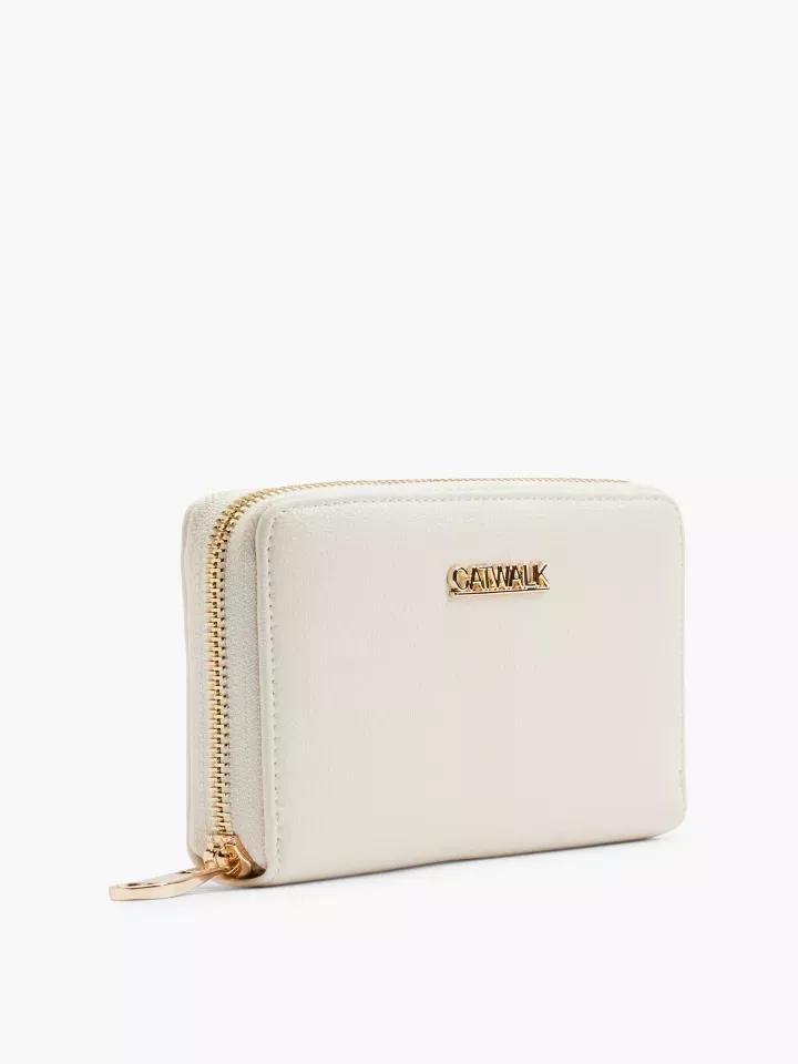 White Zipper Wallet, No Color, large image number 0