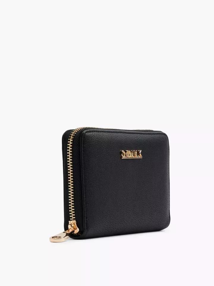 Black Zipper Wallet, No Color, large image number 0