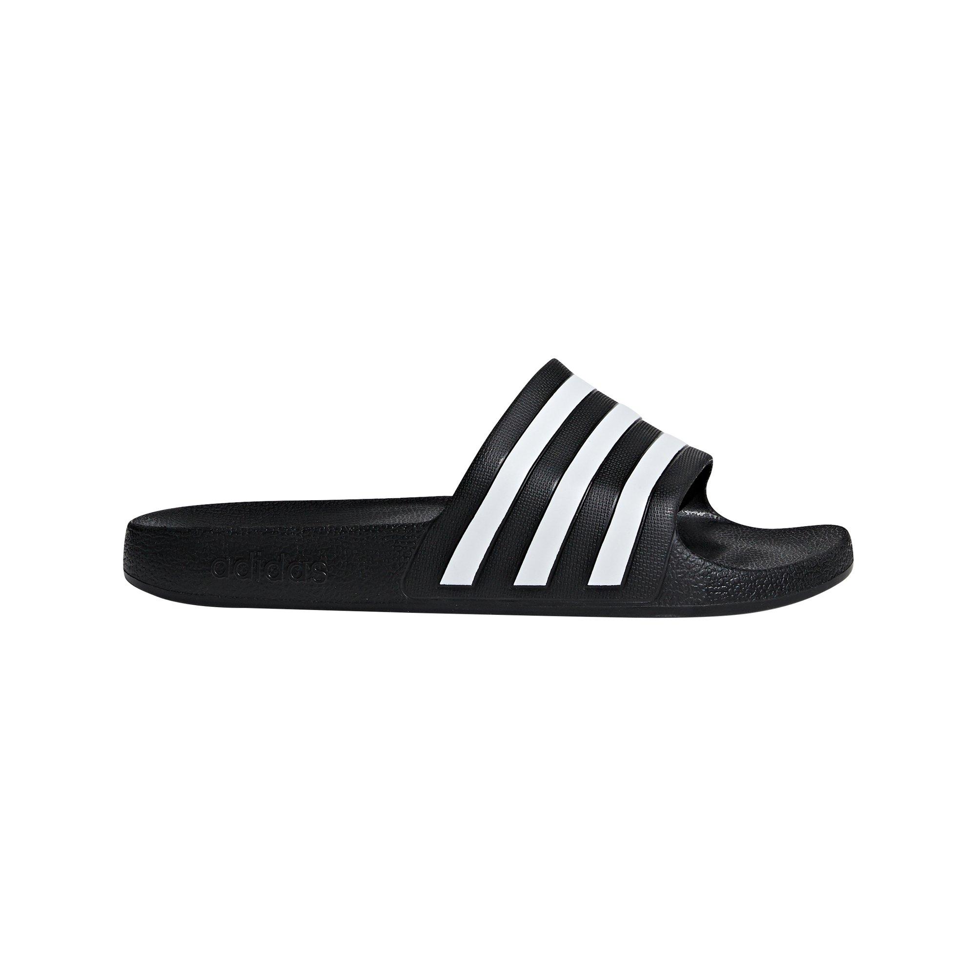 Black Adilette Aqua Slides, , large image number 0