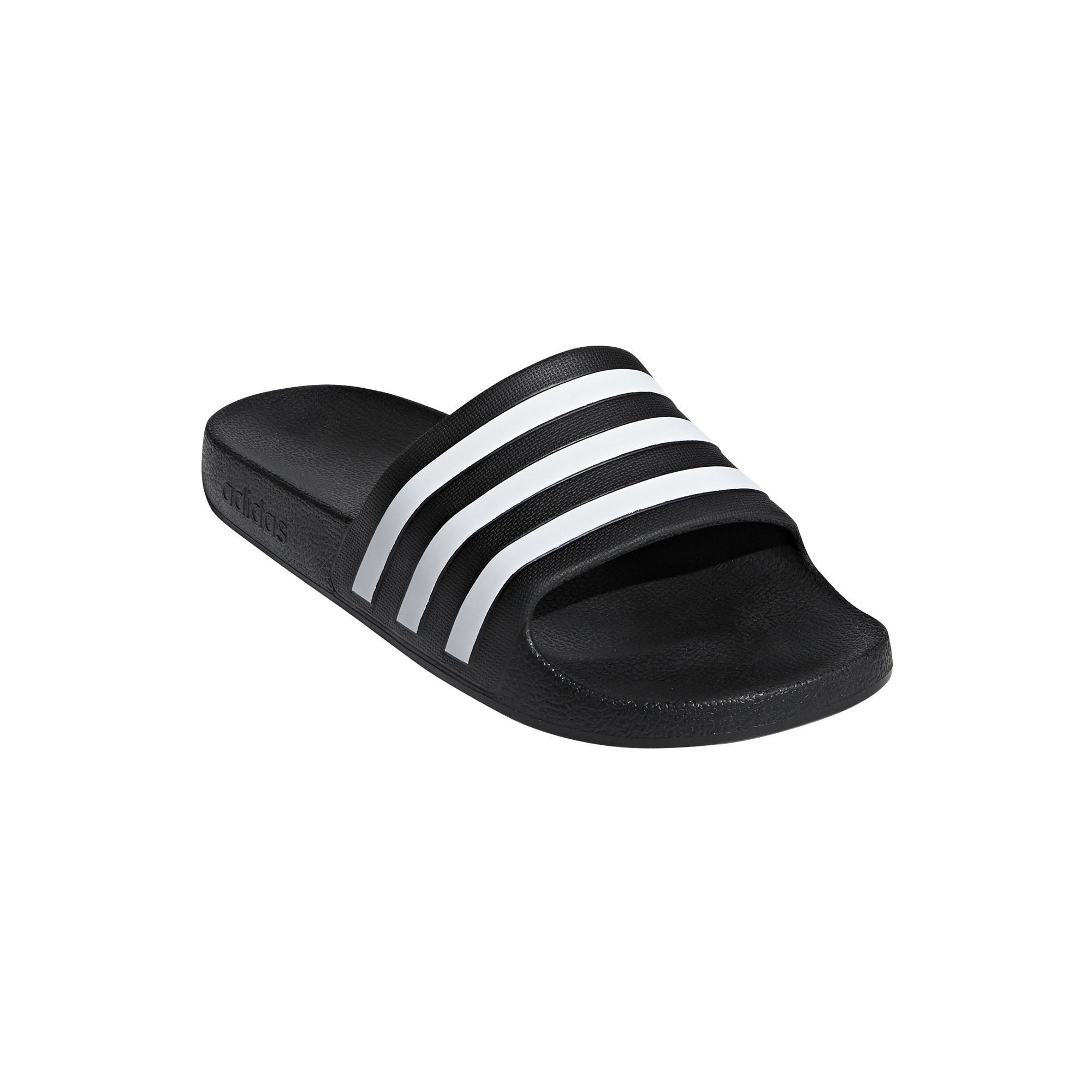 Black Adilette Aqua Slides, , large image number 1