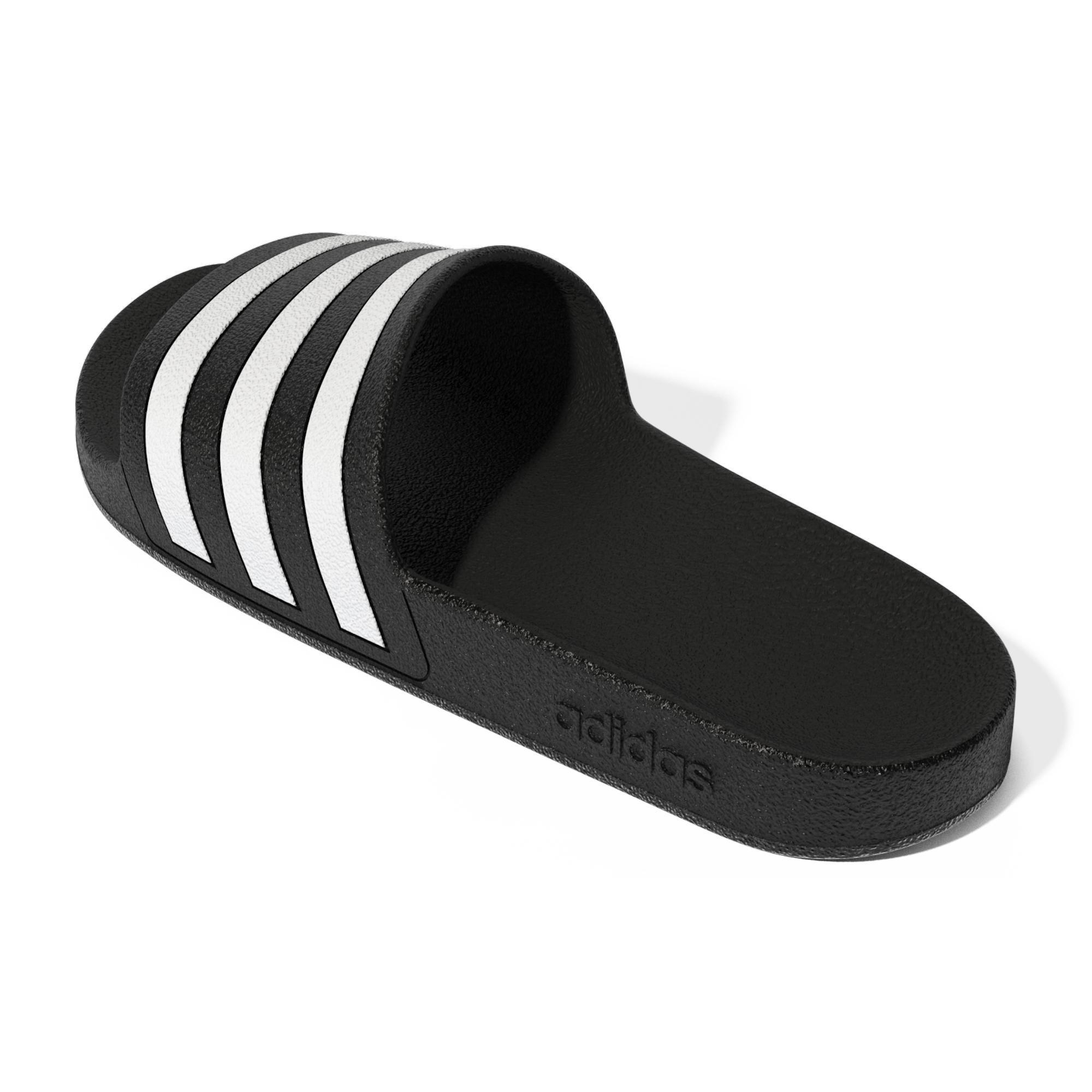 Black Adilette Aqua Slides, , large image number 4