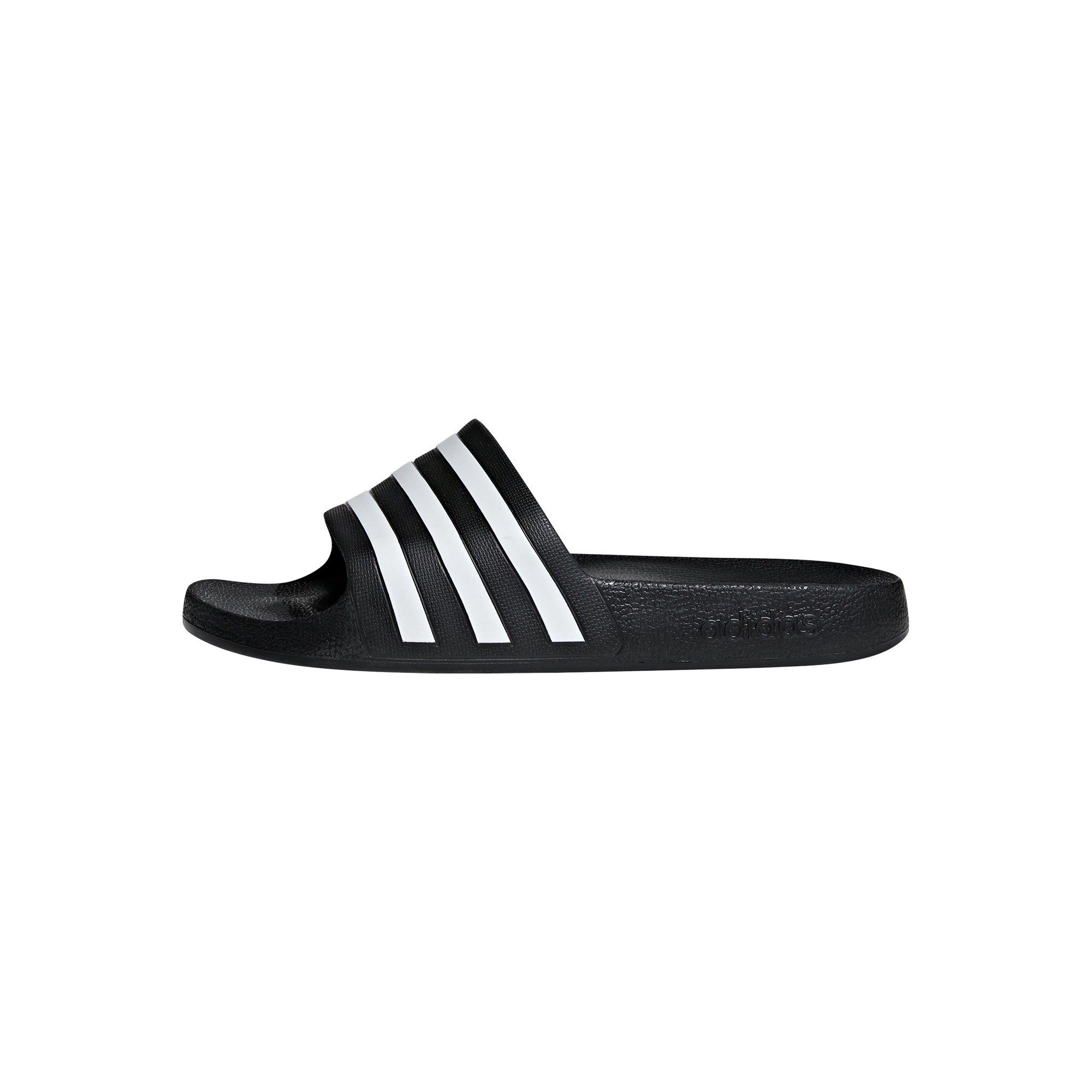 Black Adilette Aqua Slides, , large image number 5