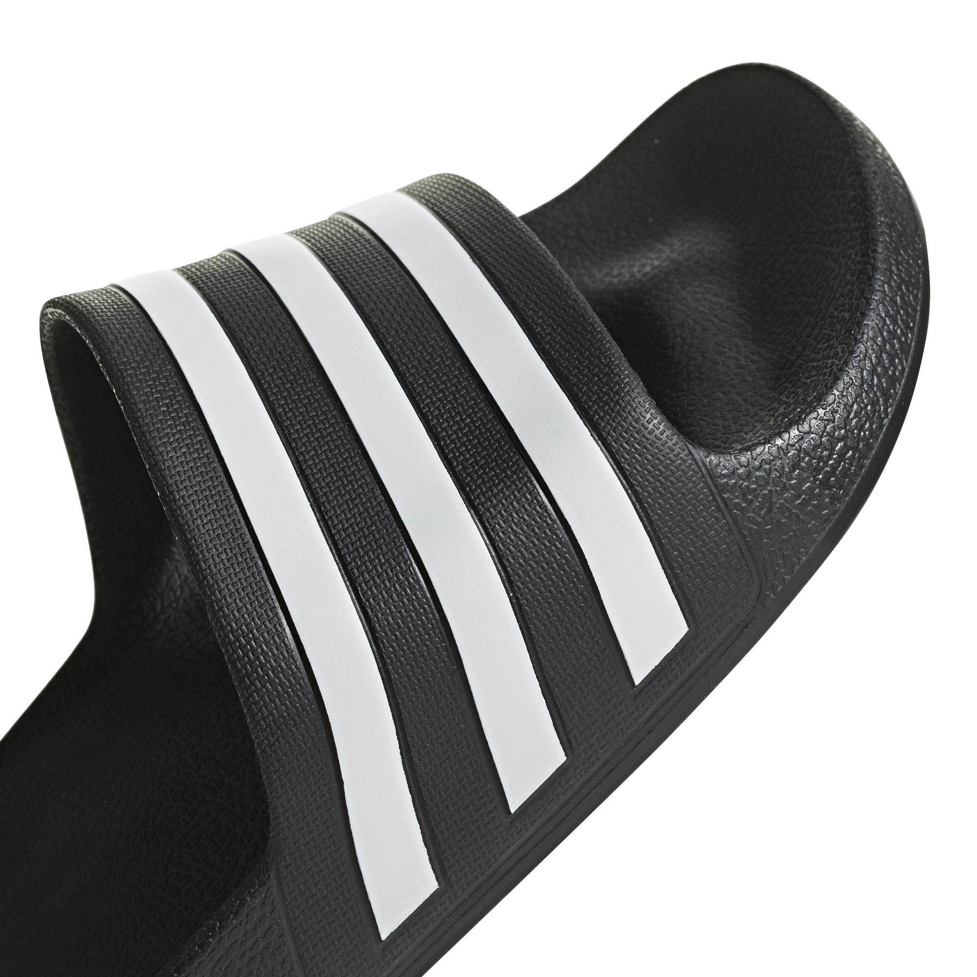 Black Adilette Aqua Slides, , large image number 6